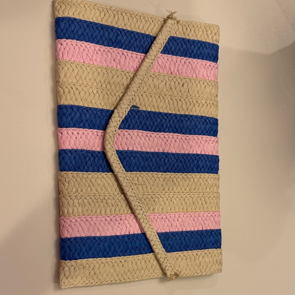 Shiraleah Beige and Pink Fabric with Gold Accent